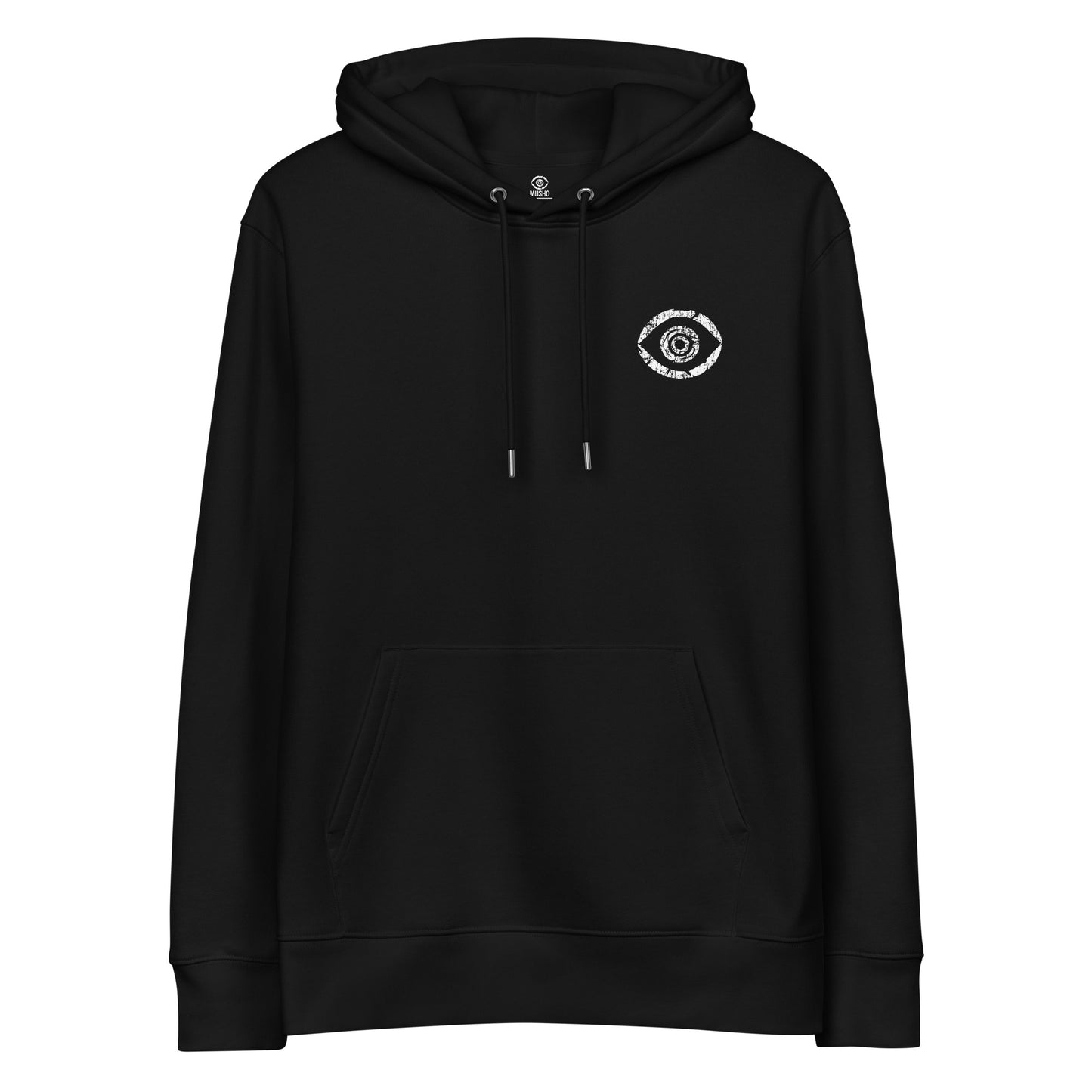 pain like makeup hoodie mockup, black, front